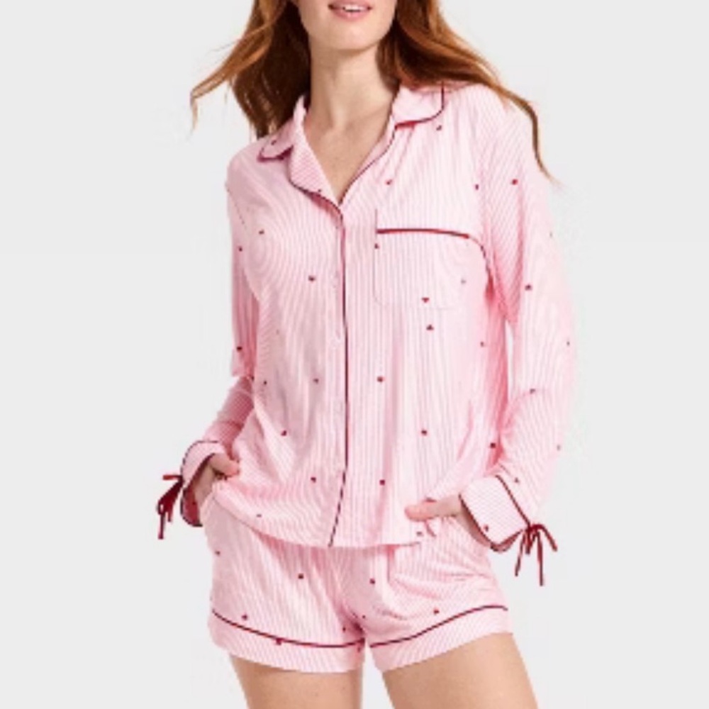 Limited edition Valentine’s Heart stripe Pajama Set